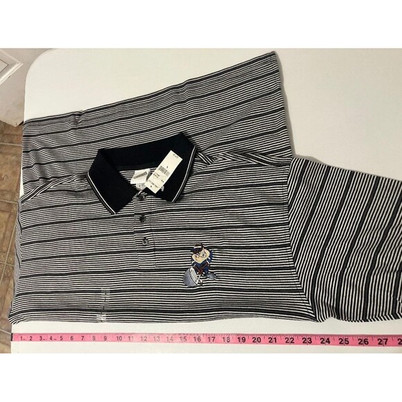 Vintage Looney Tunes Taz Tasmanian Devil Warner Bros Golf Polo Shirt Men’s Large - Picture 6 of 7